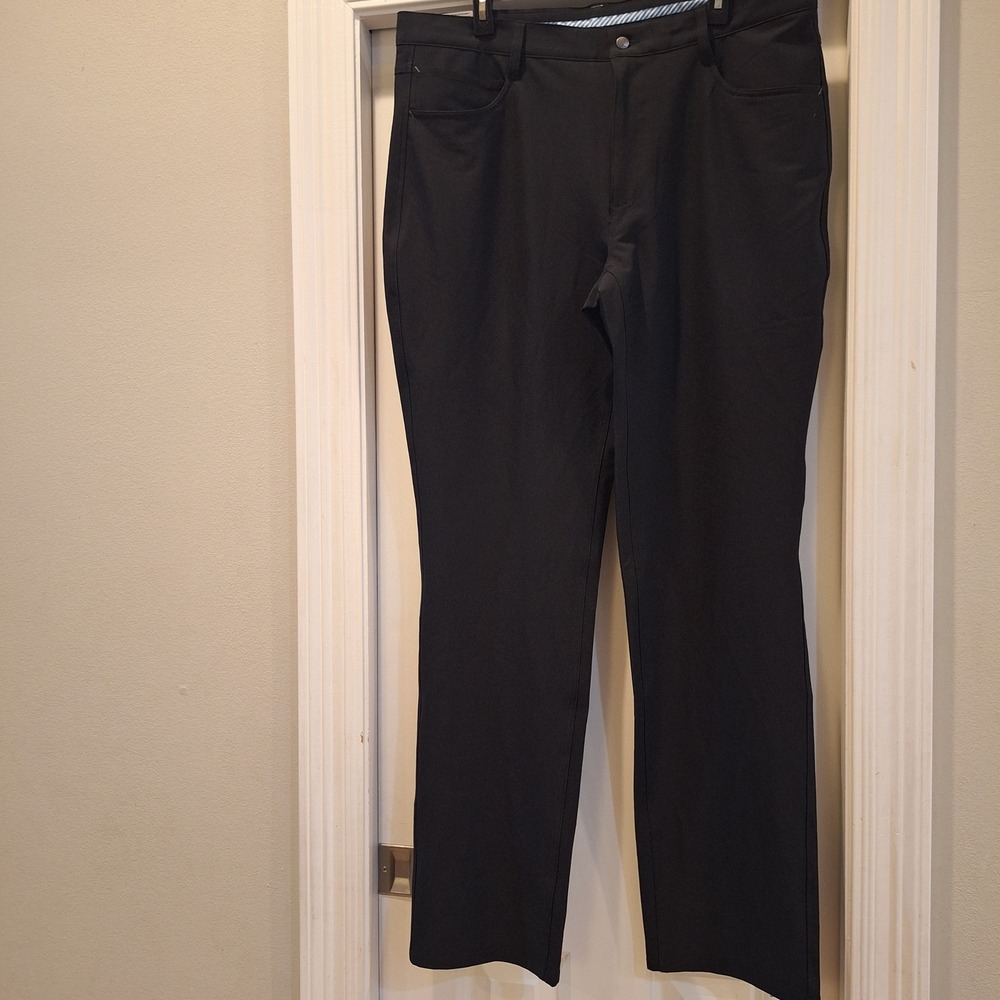 New FootJoy Performance Pants Mens W38 L34 Black Athletic Fit Golf 24193 Slimmer - Picture 4 of 9